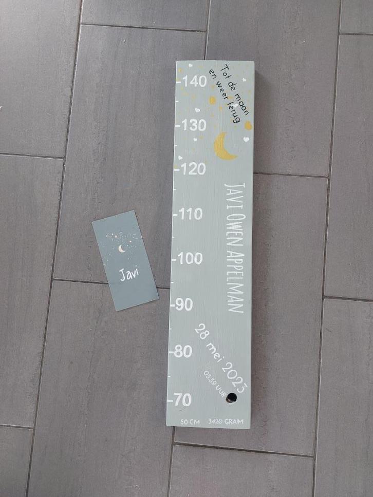 Groeimeter, Meetlat voor babykamer nav geboortekaartje, Kinderen en Baby's, Kraamcadeaus en Geboorteborden, Nieuw, Kraamcadeau