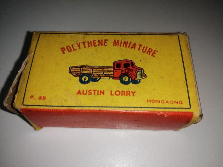 Oud doosje Polythene miniatuur Austin lorry, Antiek en Kunst, Antiek | Speelgoed, Ophalen of Verzenden