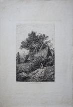 Un Anonyme (Paul Huet?) ets "En Auvergne", Cadart & Luquet, Antiek en Kunst, Kunst | Etsen en Gravures, Ophalen