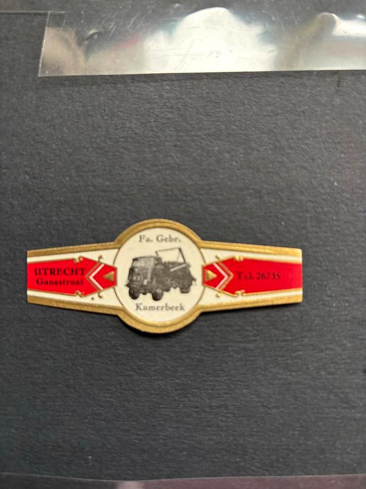 Sigarenbandje  Fa. Gebr. Kamerbeek Utrecht, Verzamelen, Rookartikelen, Aanstekers en Luciferdoosjes, Zo goed als nieuw, Ophalen of Verzenden
