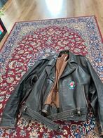 Bruine lederen jas rocker jacket voor rockers