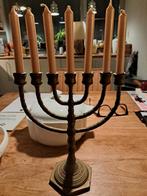 7-armige Menorah met kaarsjes, Huis en Inrichting, Woonaccessoires | Kandelaars en Kaarsen, Ophalen of Verzenden