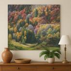 Origineel Schilderij – Kleurrijk Herfstbos, Ophalen of Verzenden