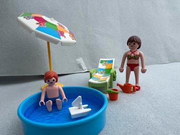 Playmobil kinderbadje - parasol, ligstoel, speelgoed beschikbaar voor biedingen