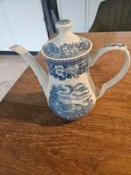 Mooie blauw witte koffiekan H. AYNSLEY & co, Antiek en Kunst, Antiek | Servies los, Ophalen of Verzenden