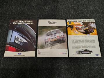 3x Reclame (A4) Ford Sierra/ Cosworth (1992)   beschikbaar voor biedingen