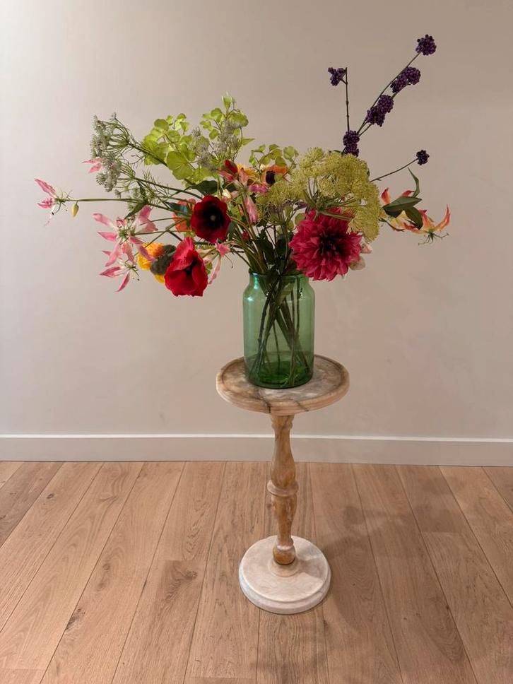 Marmeren (planten) zuil, Huis en Inrichting, Woonaccessoires | Zuilen en Pilaren, Gebruikt, Ophalen