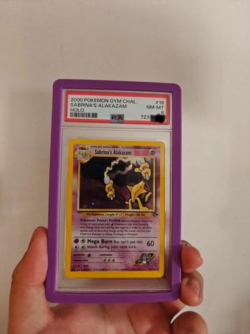 Sabrina's alakazam gym chalange psa 8 slab pokemon kaart beschikbaar voor biedingen