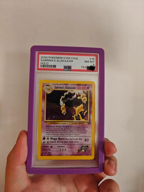 Sabrina's alakazam gym chalange psa 8 slab pokemon kaart, Hobby en Vrije tijd, Verzamelkaartspellen | Pokémon, Zo goed als nieuw