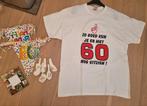 60 Jaar  feestartikelen  T-shirt,  Boekje, slingers, Ophalen of Verzenden, Zo goed als nieuw, Versiering, Verjaardag