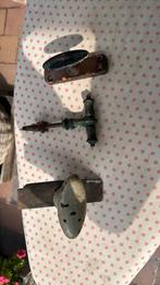 Drie antieke deur handgrepen 2 ijzer 1 hout, Antiek en Kunst, Ophalen of Verzenden