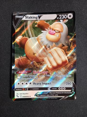 Pokemon Slaking V 058/078 Pokemon Go Ultra Rare Excellent beschikbaar voor biedingen