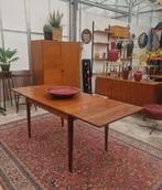 Vintage teakhouten uitschuiftafel tot 200cm, Huis en Inrichting, Tafels | Eettafels, Ophalen, ., 150 tot 200 cm, Teakhout