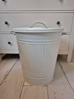 Witte metalen afvalemmer met deksel van Ikea, Ophalen, Gebruikt, 50 tot 75 cm, 20 tot 30 liter