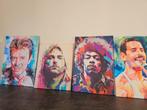 Rock Iconen Prints - Bowie, Cobain, Hendrix, Mercury, Antiek en Kunst, Ophalen of Verzenden