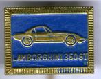 Lamborghini 350 GT blauw op koper auto speldje ( B_197 ), Verzamelen, Speldjes, Pins en Buttons, Verzenden, Zo goed als nieuw