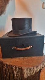 Vintage L.Cocorvan Paris Hoge Hoed met Hoedendoos, Ophalen of Verzenden, Overige merken