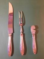 Gero, verzilverd trancheer set, mes, vleesvork messenslijper, Ophalen of Verzenden