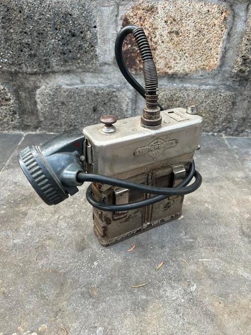 Vintage Nederland Haarlem elektrische petlamp mijnbouw, Antiek en Kunst, Antiek | Gereedschap en Instrumenten, Ophalen of Verzenden