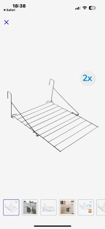 2 droogrekken voor aan balkon 