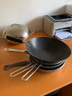 Pannen, Ophalen of Verzenden, Gebruikt, Rvs, Pannenset