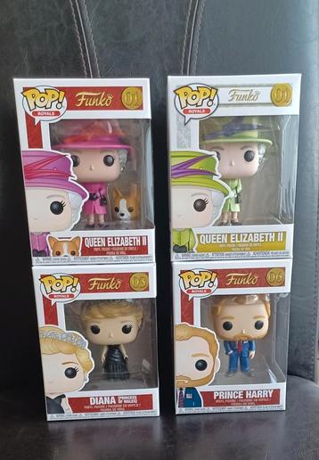 Funko pop royal family Queen Elizabeth diana harry  beschikbaar voor biedingen