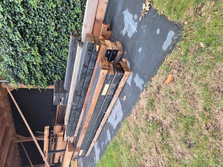 vuren balken 19x7 en 17x7, Doe-het-zelf en Verbouw, Hout en Planken, Gebruikt, Balk, Vuren, 300 cm of meer, 50 mm of meer, Ophalen