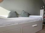 Wit leuk en handig bed Ikea uitschuifbaar met twee lades, Ophalen, Verstelbaar, Eenpersoons, Wit