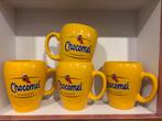 Chocomel bekers, beide kanten met dezelfde print, 4 stuks, Verzamelen, Glas en Borrelglaasjes, Ophalen of Verzenden, Zo goed als nieuw