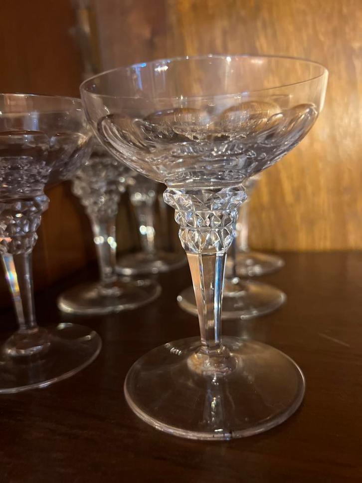 6 likeur coupes Maastricht Eissenloeffel 10,8 cm hoog, Antiek en Kunst, Antiek | Glas en Kristal, Ophalen of Verzenden