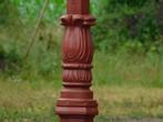 Lantaarnpaal XL met Koperen Kap - 325 cm - Gietijzer Ruw Men, Ophalen of Verzenden, IJzer, 50 tot 250 watt, Staande lamp