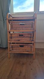 Rotan kastje met 3 lades, Overige materialen, Minder dan 50 cm, Gebruikt, Ophalen of Verzenden