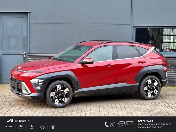Hyundai Kona 1.6 GDI HEV Premium / Lederen bekleding / Stoel, Auto's, Hyundai, Bedrijf, Te koop, Kona, 360° camera, ABS, Achteruitrijcamera