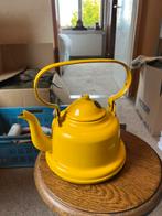 Gele vintage fluitketel, Ophalen of Verzenden, Gebruikt