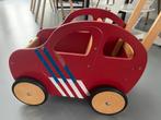 Retro houten loopauto brandweerwagen, Kinderen en Baby's, Speelgoed | Houten speelgoed, Ophalen of Verzenden, Gebruikt, Duw- of Trekspeelgoed