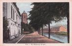 Tiel - St. Walburg singel met kerk en kanaal (gel. 1928), Ophalen of Verzenden, 1920 tot 1940, Gelopen, Gelderland