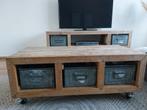 Salontafel industrieel stijgerhout, Huis en Inrichting, Ophalen, 100 tot 150 cm, 50 tot 75 cm, 50 tot 100 cm