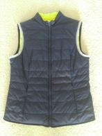 Bodywarmer reversibel, donkerblauw en geel, M, Kleding | Dames, Bodywarmers, Ophalen of Verzenden, Zo goed als nieuw, Maat 38/40 (M)