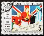 Du Tchad 1970, Queen Elizabeth II- Voetbal, gestempeld., Postzegels en Munten, Postzegels | Thematische zegels, Koningshuis, Verzenden