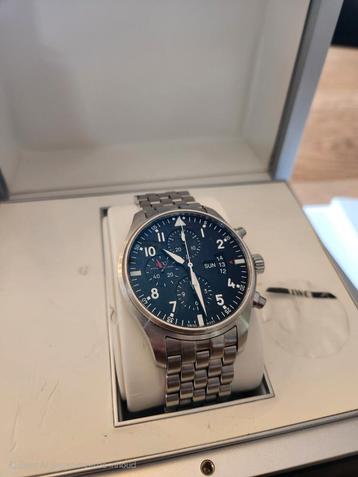IWC Pilot IW377704 zwart 43mm Full Set, te koop of te ruil  beschikbaar voor biedingen