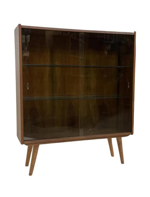 Vintage Wandkast Kast vitrine Jaren 60 Design glas, Huis en Inrichting, Kasten | Wandmeubels, Met deur(en), Met plank(en), Teakhout