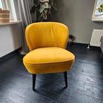 Woood Sara fauteuil - Gele stoel, Ophalen, Minder dan 75 cm, Stof, Modern