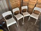 4 x ikea kunststof stapelbare stoel, Huis en Inrichting, Stoelen, Ophalen, Kunststof, Wit, Zo goed als nieuw
