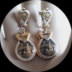 Vintage Damascene Castagnetten Oorbellen met Schroefsluiting, Sieraden, Tassen en Uiterlijk, Antieke sieraden, Verzenden, Overige materialen
