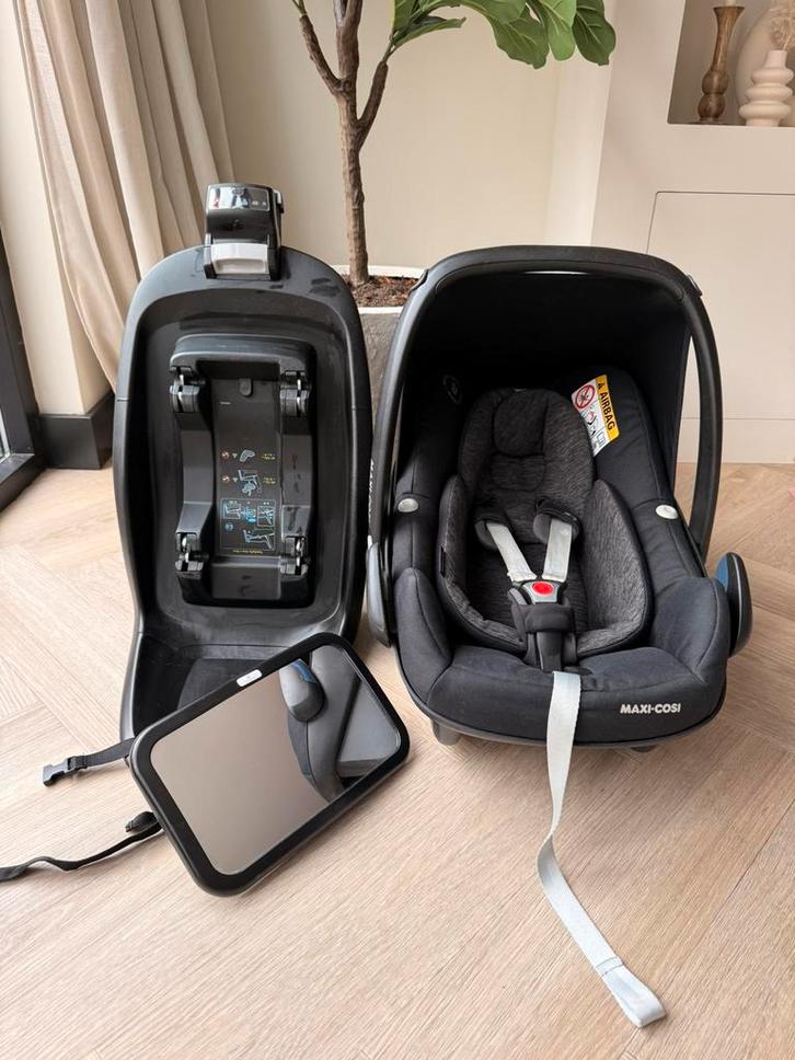Maxi Cosi + Isofix base en spiegel, Kinderen en Baby's, Autostoeltjes, Zo goed als nieuw, Maxi-Cosi, 0 t/m 13 kg, Isofix, Ophalen