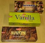Wierookstokjes Tridev, geuren Myrrh, Vanilla, Frankincense, Overige materialen, Onbekend, Nieuw, Ophalen of Verzenden