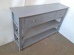 sidetable, wandtafel, 100 tot 150 cm, Ophalen of Verzenden, Overige houtsoorten, 25 tot 50 cm