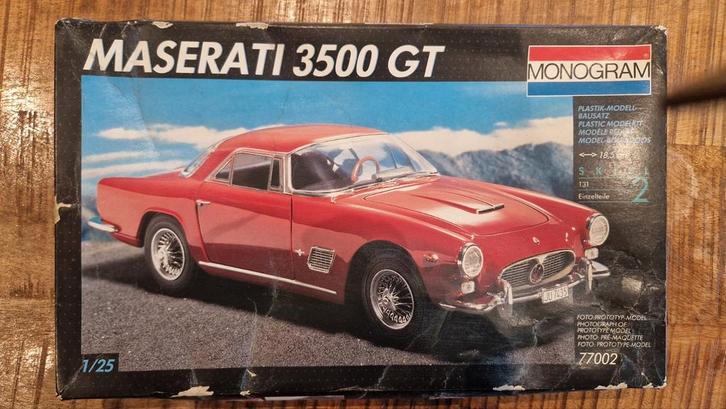 Monogram, Maserati 3500 gt., Hobby en Vrije tijd, Modelbouw | Auto's en Voertuigen, Zo goed als nieuw, Auto, Groter dan 1:32, Overige merken