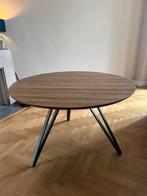 Ronde eettafel eiken look met stalen kruispoot, Ophalen, Overige materialen, Gebruikt, Rond