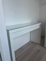 Malm make up tafel ikea wit, Huis en Inrichting, 100 tot 150 cm, Ophalen of Verzenden, Zo goed als nieuw, 25 tot 50 cm